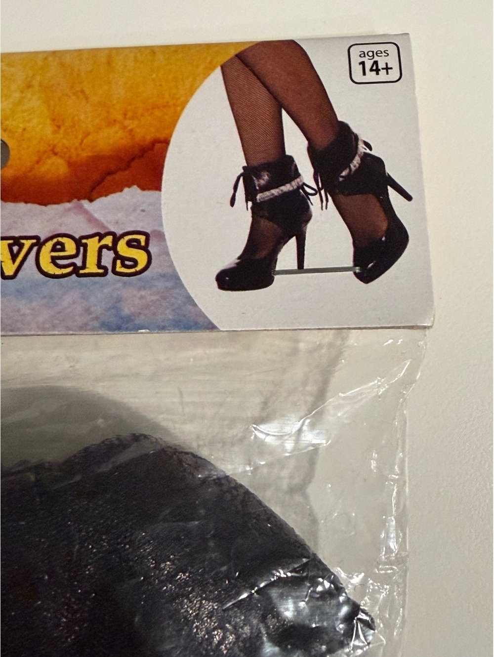 Pirate Boot Covers Black Ruffle Piratecore Ren Faire Costume Gothic New NIP